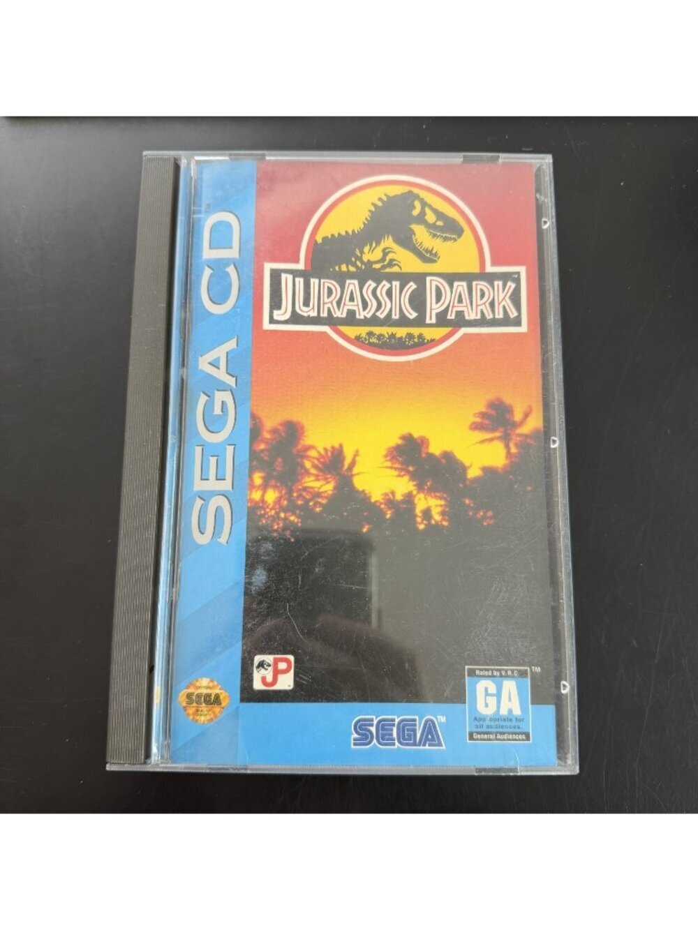 Vintage Jurassic Park Sega CD Video Game Complete Case Manual